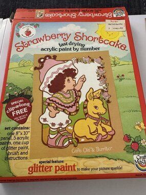 Vintage Strawberry Shortcake Paint by Number Cameo Portrait K5
